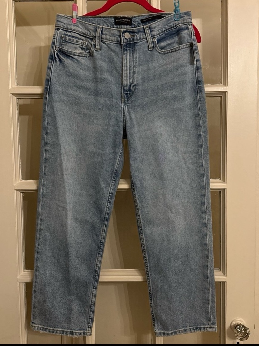 Banana republic premium high- rise straight jeans